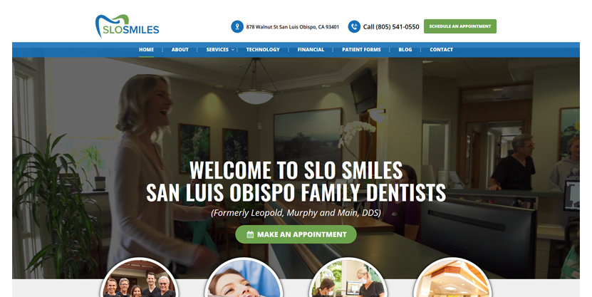 Picture of SEO for dentists in action at SLO Smiles